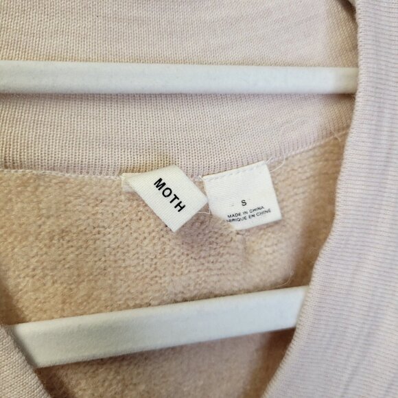 Anthropologie Moth Women's Small Pullover Sweater Tan Wool Alpaca Blend - Picture 4 of 5